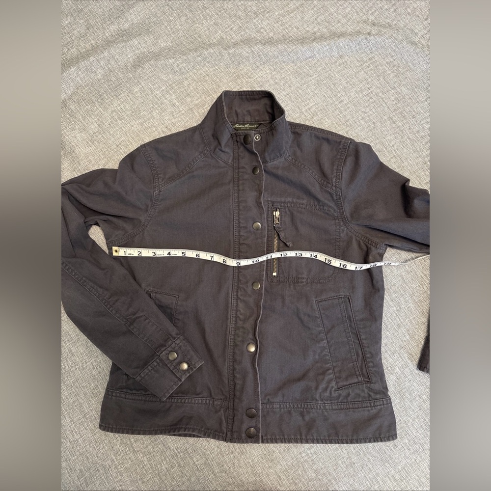 Eddie Bauer Women’s Size Small Cotton Jacket Coat Blazer Grey Gray